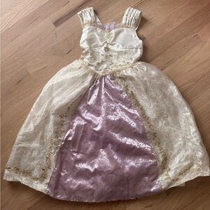 Elegant Rapunzel White and Purple Dress